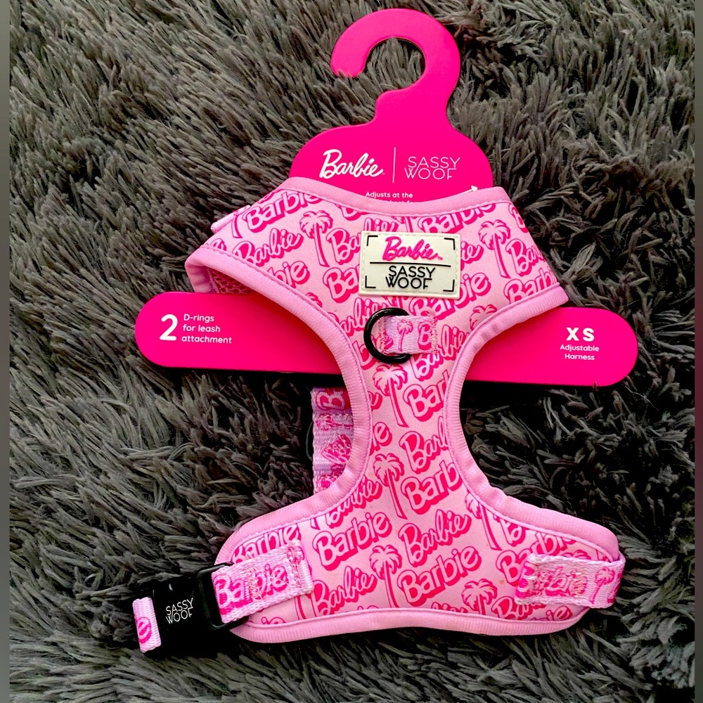 Sassy Woof BARBIE adjustable dog harness, Size XS